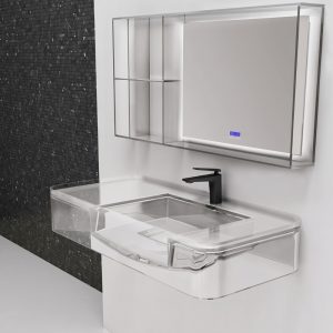 Lavabo trong suốt treo tường NXB‑G823T