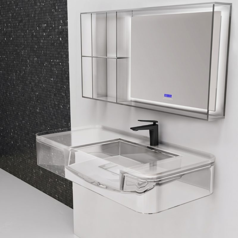 Lavabo trong suốt treo tường NXB‑G823T