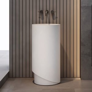 Lavabo trụ đặt sàn Solid Surface NXB-Z207